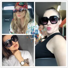 💝 Oversized SQUARE Designer Style Polarized Sunglasses Vintage Shades in 7 color options