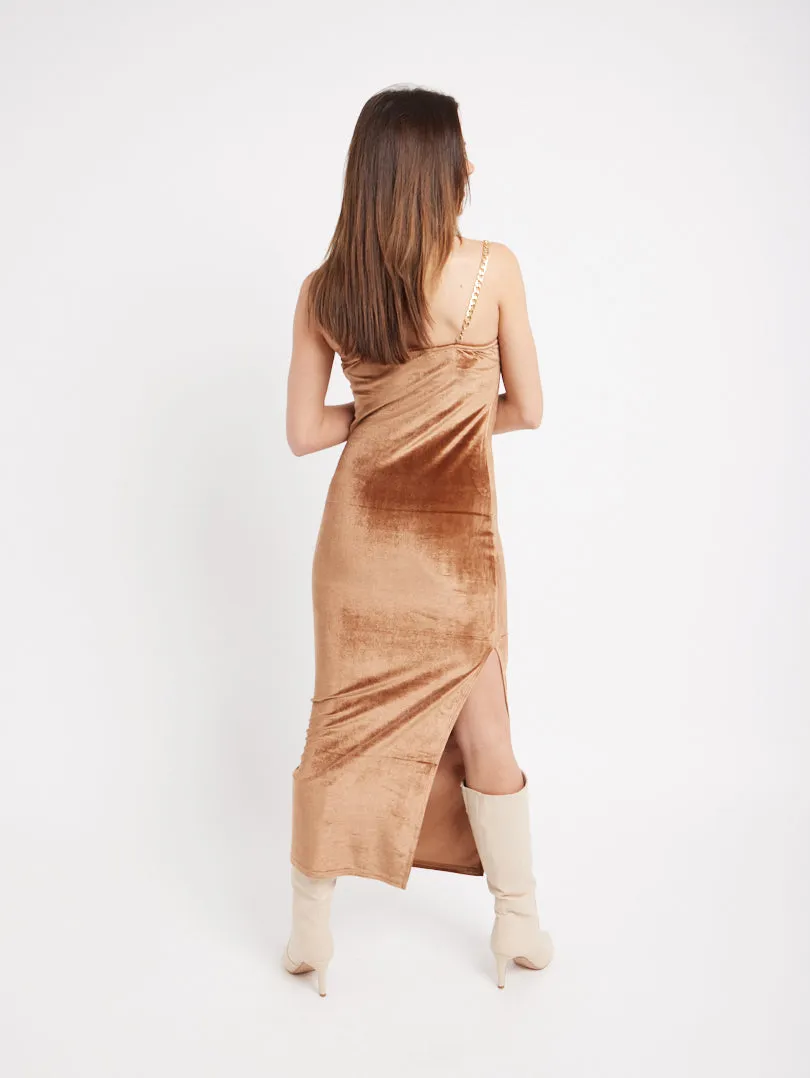 Robe de soirée effet velours