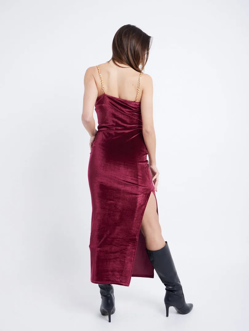 Robe de soirée effet velours